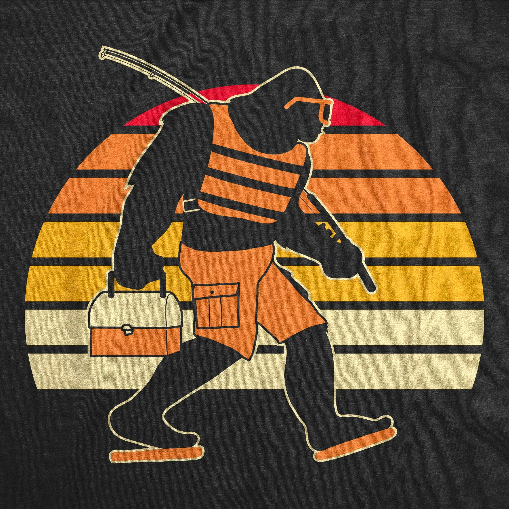 Bigfoot Gone Fishing Women's T Shirt sold by Crazy Dog T-Shirts product image thumbnail 2