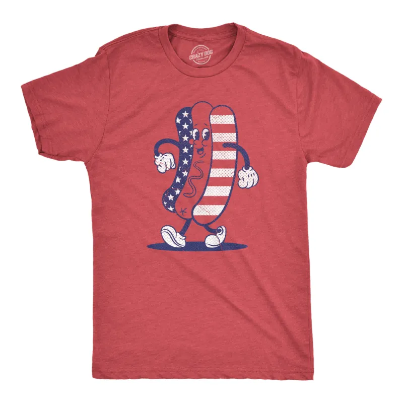 Fourth Of July Hotdog Men's T Shirt sold by Crazy Dog T-Shirts