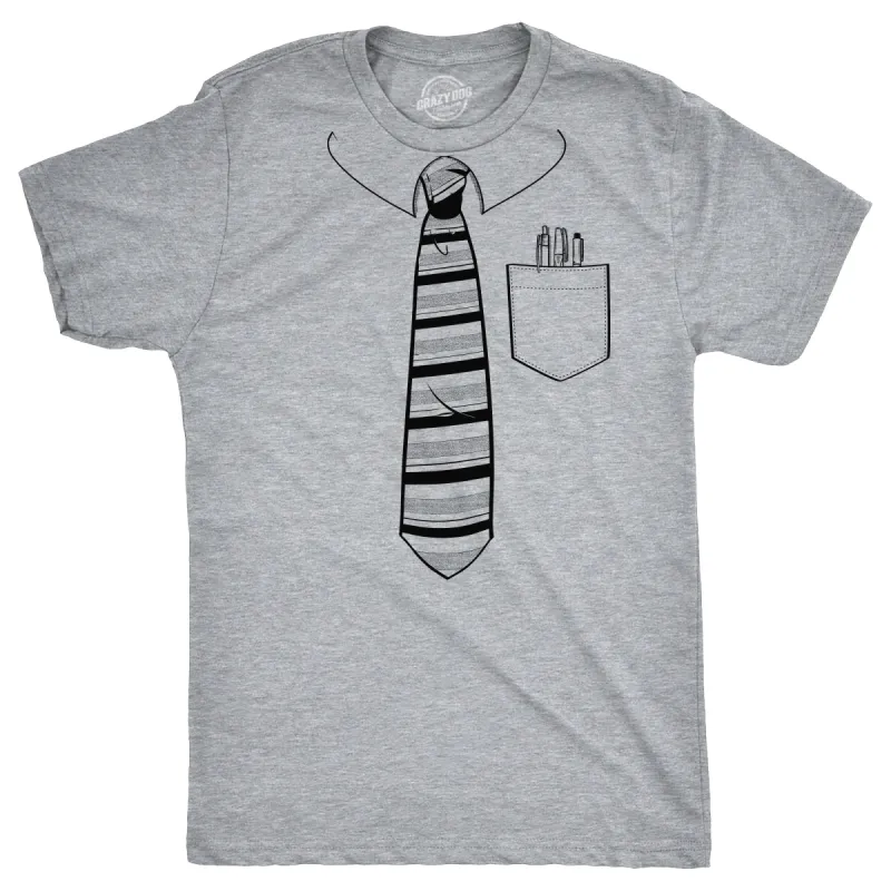 Tie With Pocket Of Pens Men's T Shirt sold by Crazy Dog T-Shirts