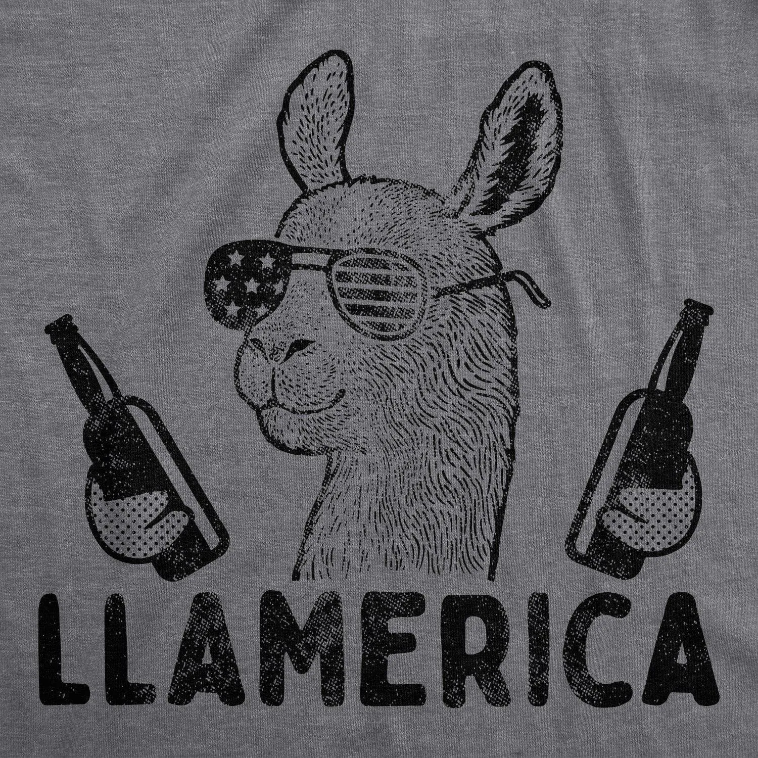 Llamerica Women's T Shirt sold by Crazy Dog T-Shirts product image thumbnail 2