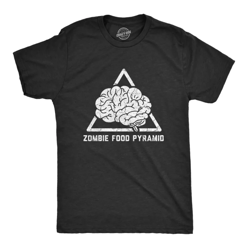Zombie Food Pyramid Men's T Shirt sold by Crazy Dog T-Shirts