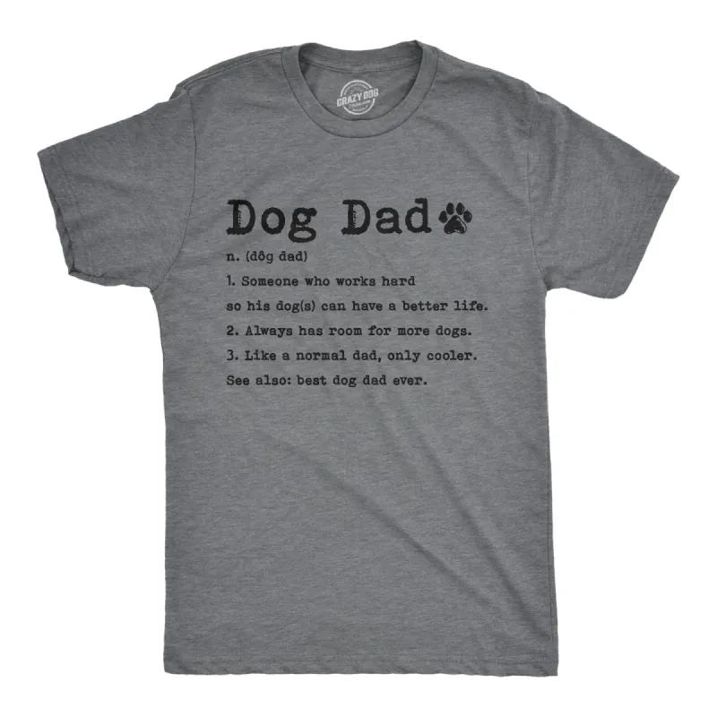 Dog Dad Definition Men's T Shirt sold by Crazy Dog T-Shirts