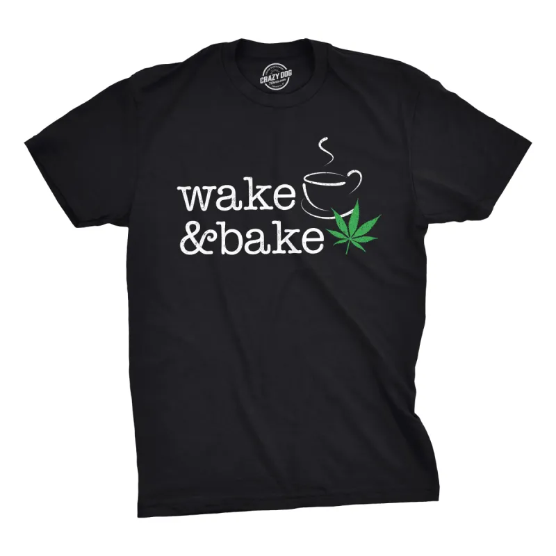 Wake And Bake Men's T Shirt sold by Crazy Dog T-Shirts