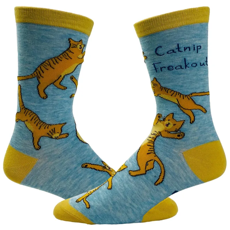 Women's Catnip Freakout Socks sold by Crazy Dog T-Shirts