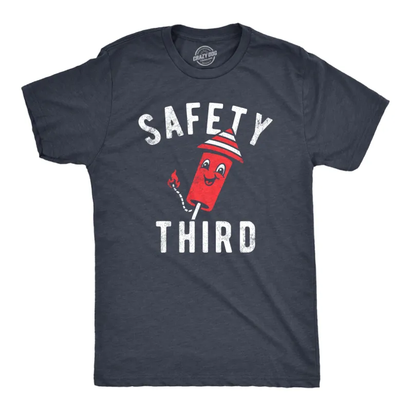 Safety Third Men's T Shirt sold by Crazy Dog T-Shirts