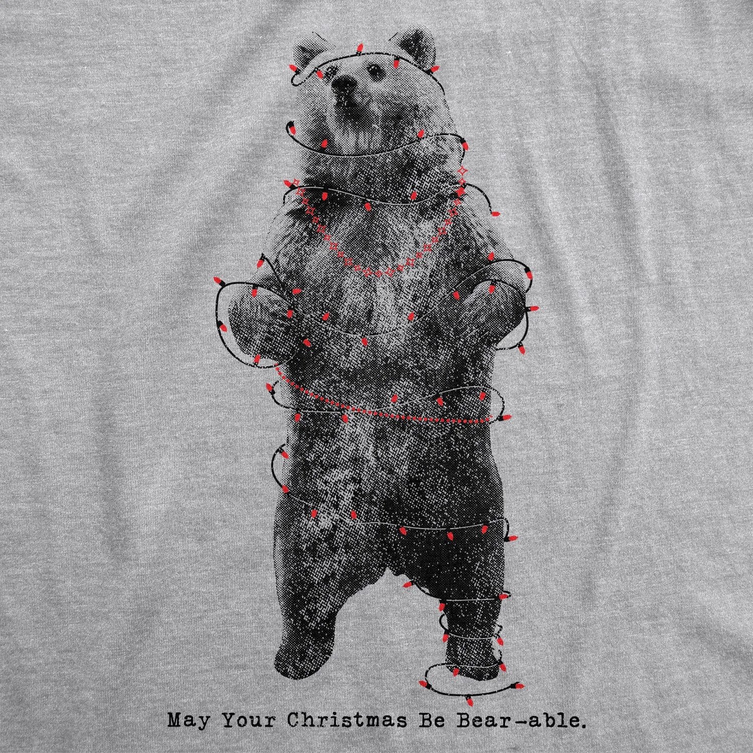 May Your Christmas Be Bear-Able Men's T Shirt sold by Crazy Dog T-Shirts product image thumbnail 2
