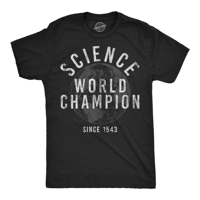 Science World Champion Men's T Shirt sold by Crazy Dog T-Shirts
