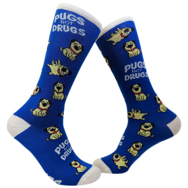 Womens Pugs Not Drugs Socks sold by Crazy Dog T-Shirts