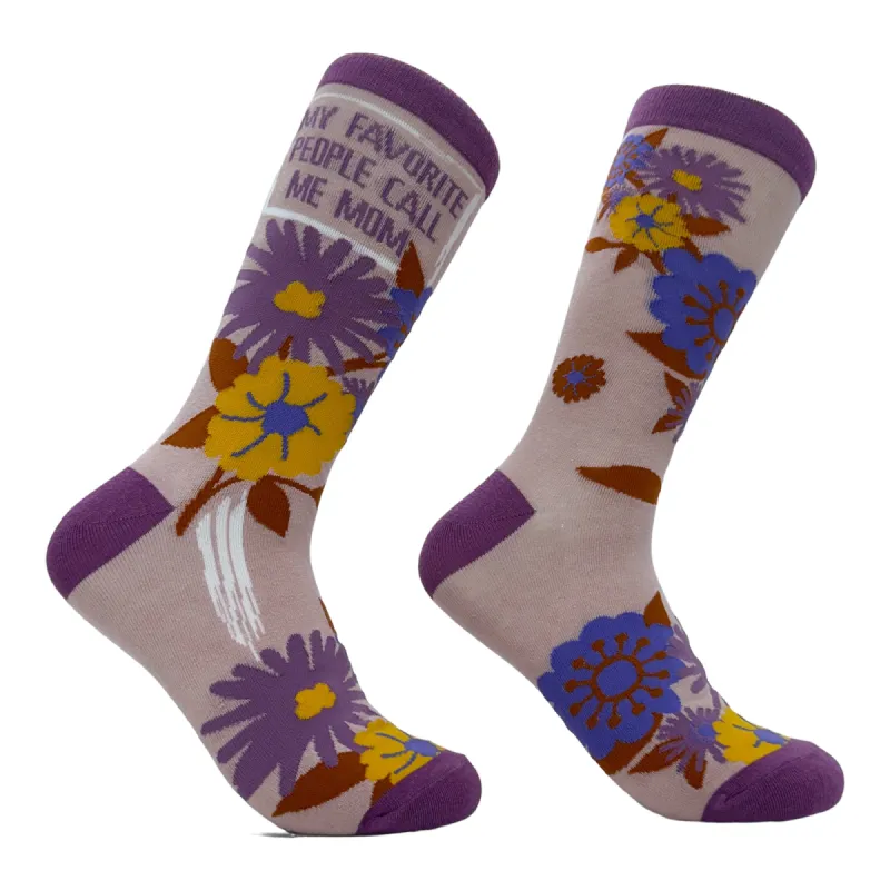 Women's My Favorite People Call Me Mom Socks sold by Crazy Dog T-Shirts