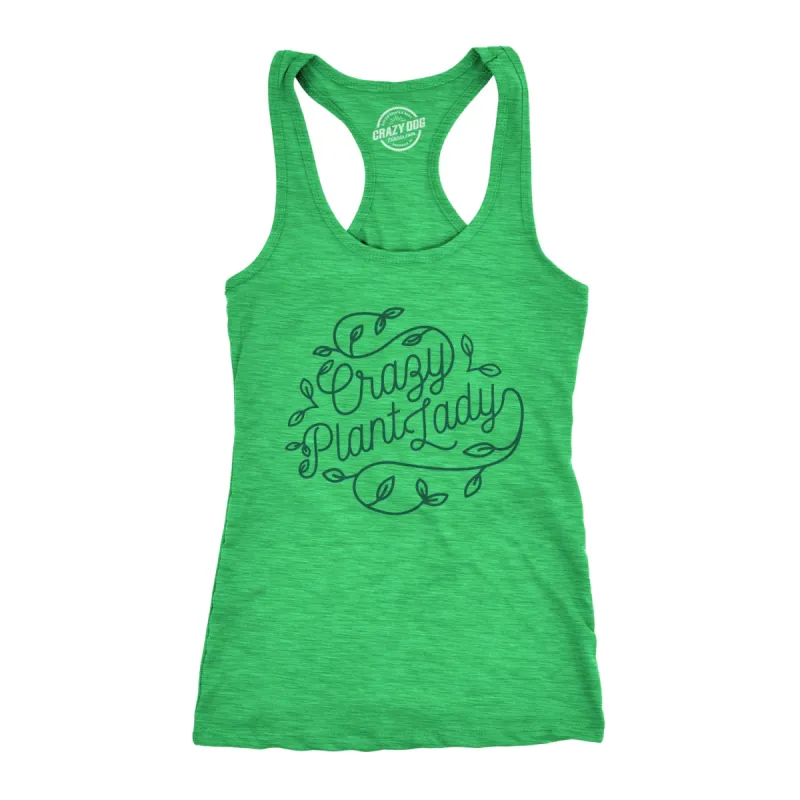 Crazy Plant Lady Women's Tank Top sold by Crazy Dog T-Shirts