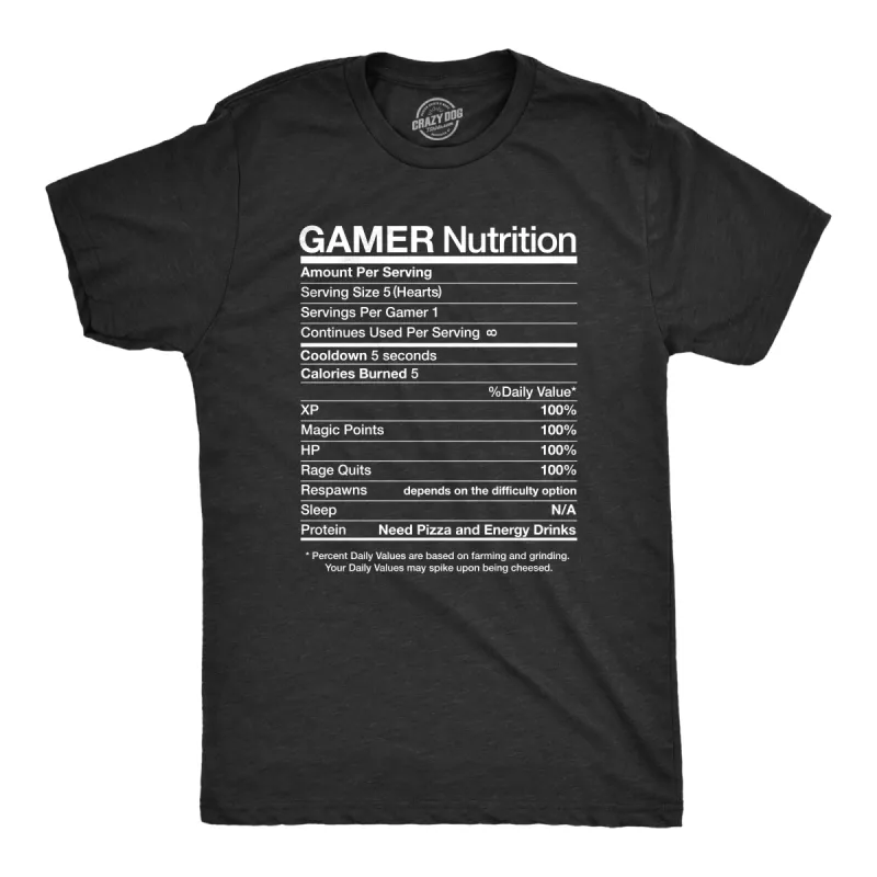 Gamer Nutrition Men's T Shirt sold by Crazy Dog T-Shirts