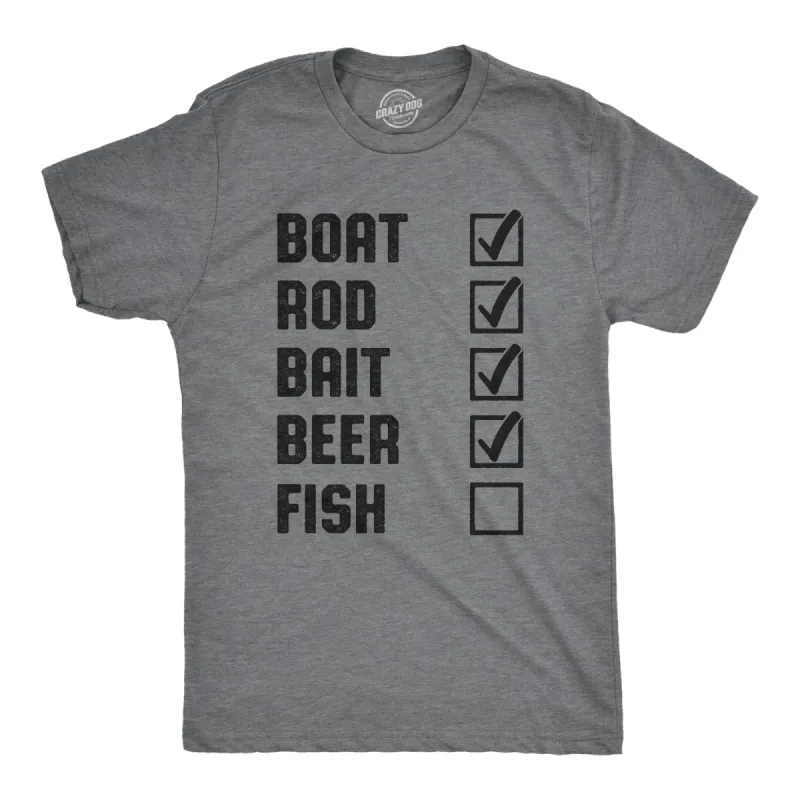 Fishing List Men's T Shirt sold by Crazy Dog T-Shirts