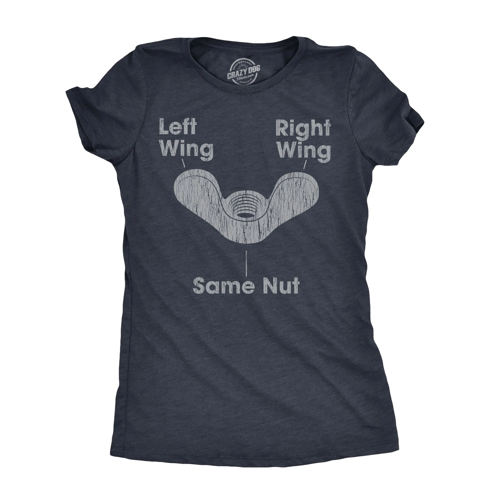 Left Wing Right Wing Same Nut Women's T Shirt sold by Crazy Dog T-Shirts