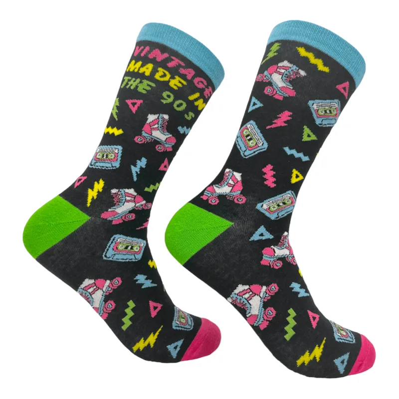 Women's Vintage Made In The 90s Socks sold by Crazy Dog T-Shirts