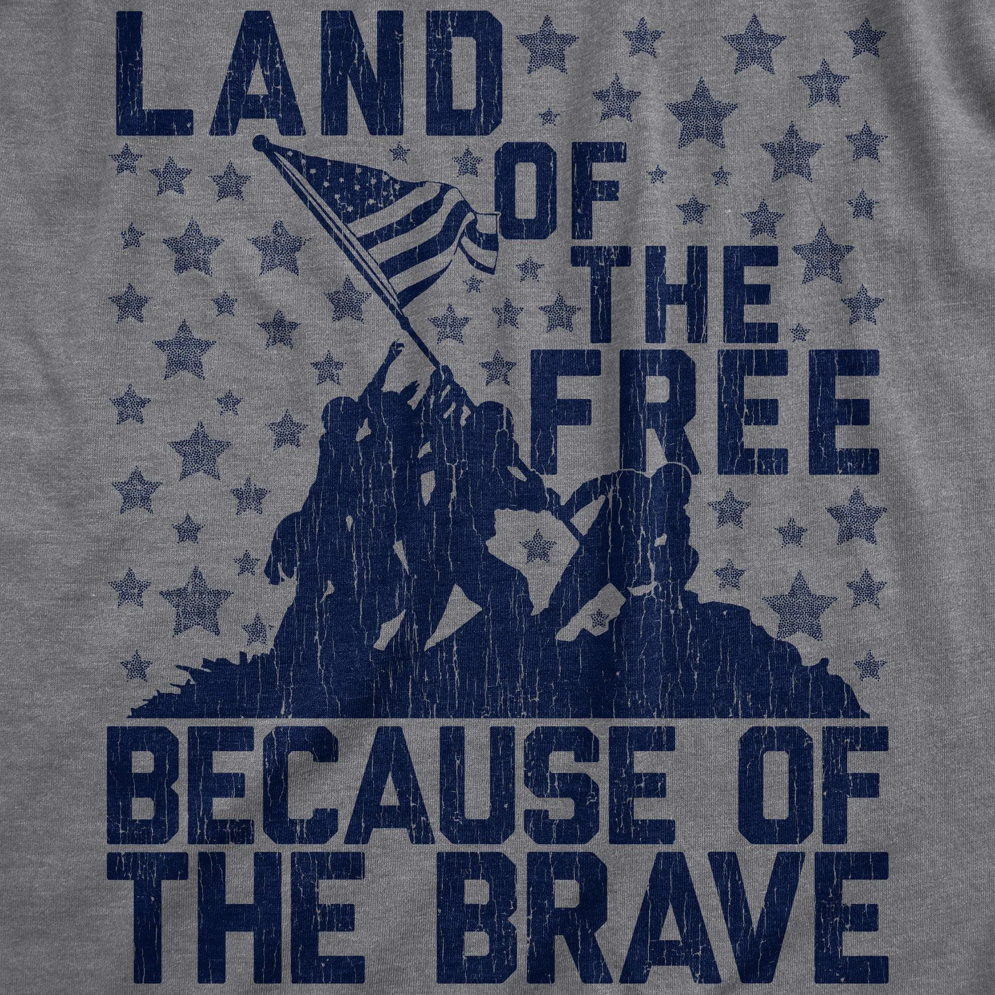 Land Of The Free Because Of The Brave Women's T Shirt sold by Crazy Dog T-Shirts product image thumbnail 2