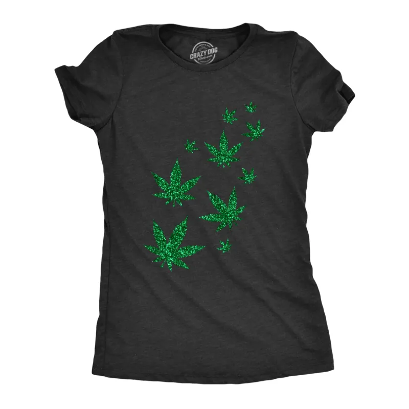 Glitter Pot Leaves Women's T Shirt sold by Crazy Dog T-Shirts
