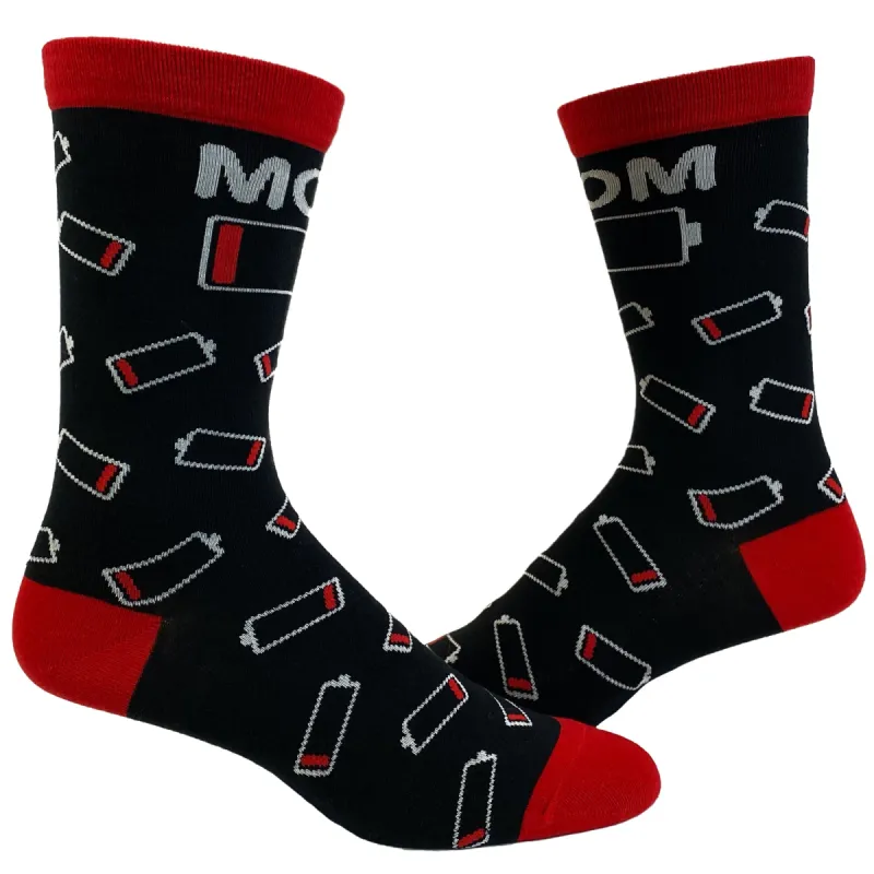 Womens Mom Battery Socks sold by Crazy Dog T-Shirts