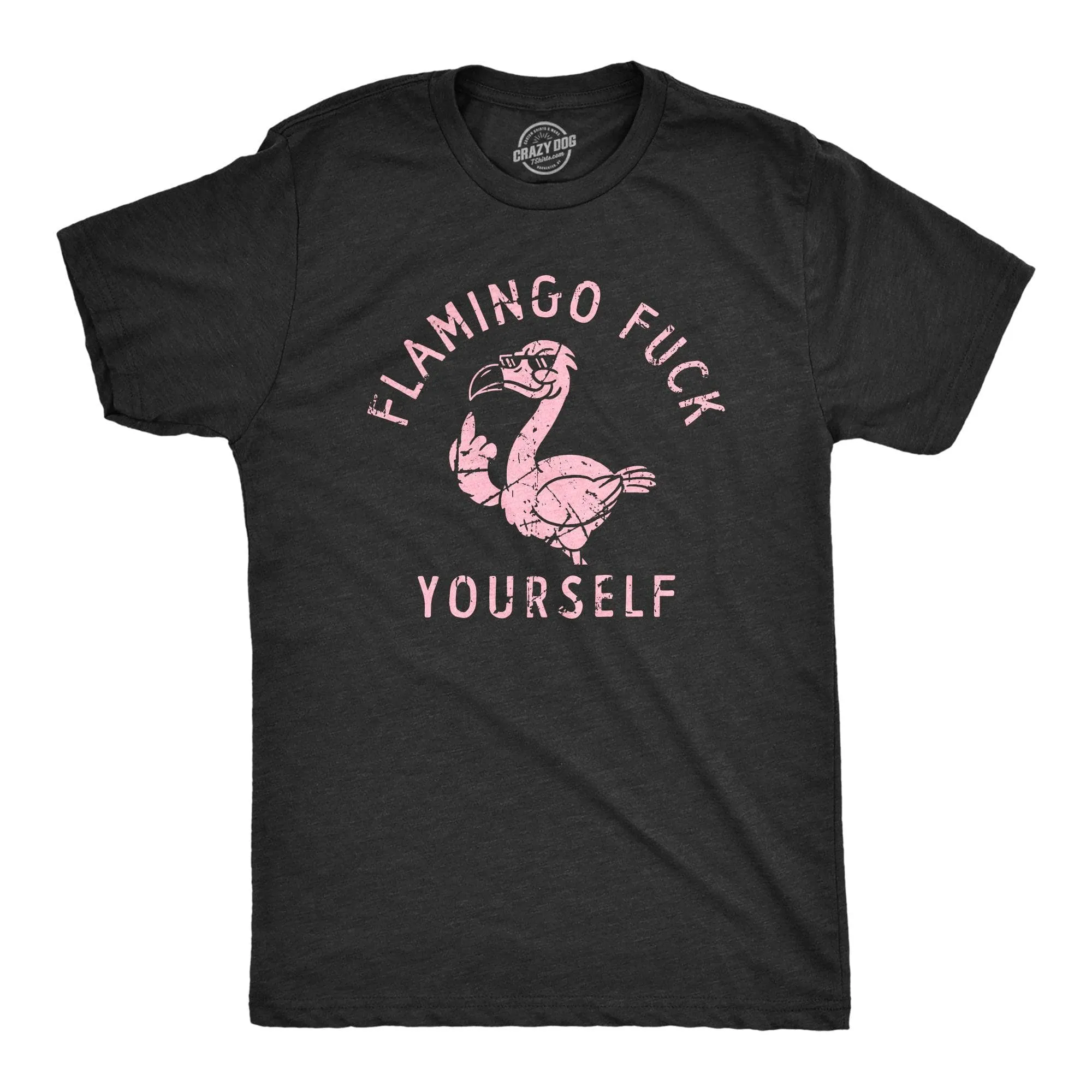 FlamingoFuckYourself Men's T Shirt sold by Crazy Dog T-Shirts