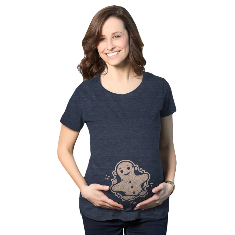 Gingerbread Cookie Maternity T Shirt sold by Crazy Dog T-Shirts
