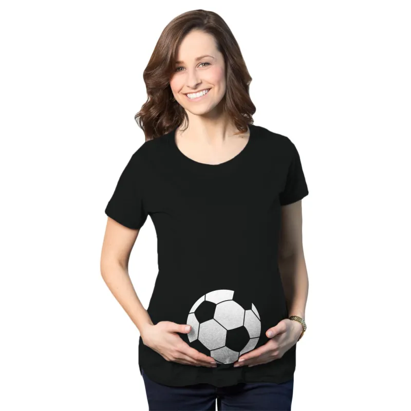 Soccer Ball Maternity T Shirt sold by Crazy Dog T-Shirts