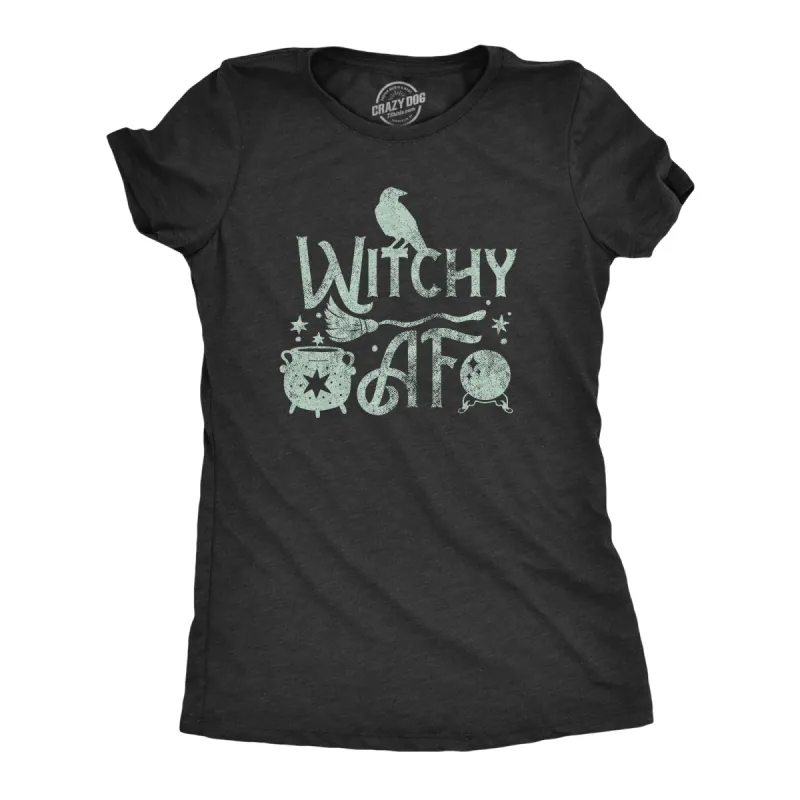Witchy AF Women's T Shirt sold by Crazy Dog T-Shirts