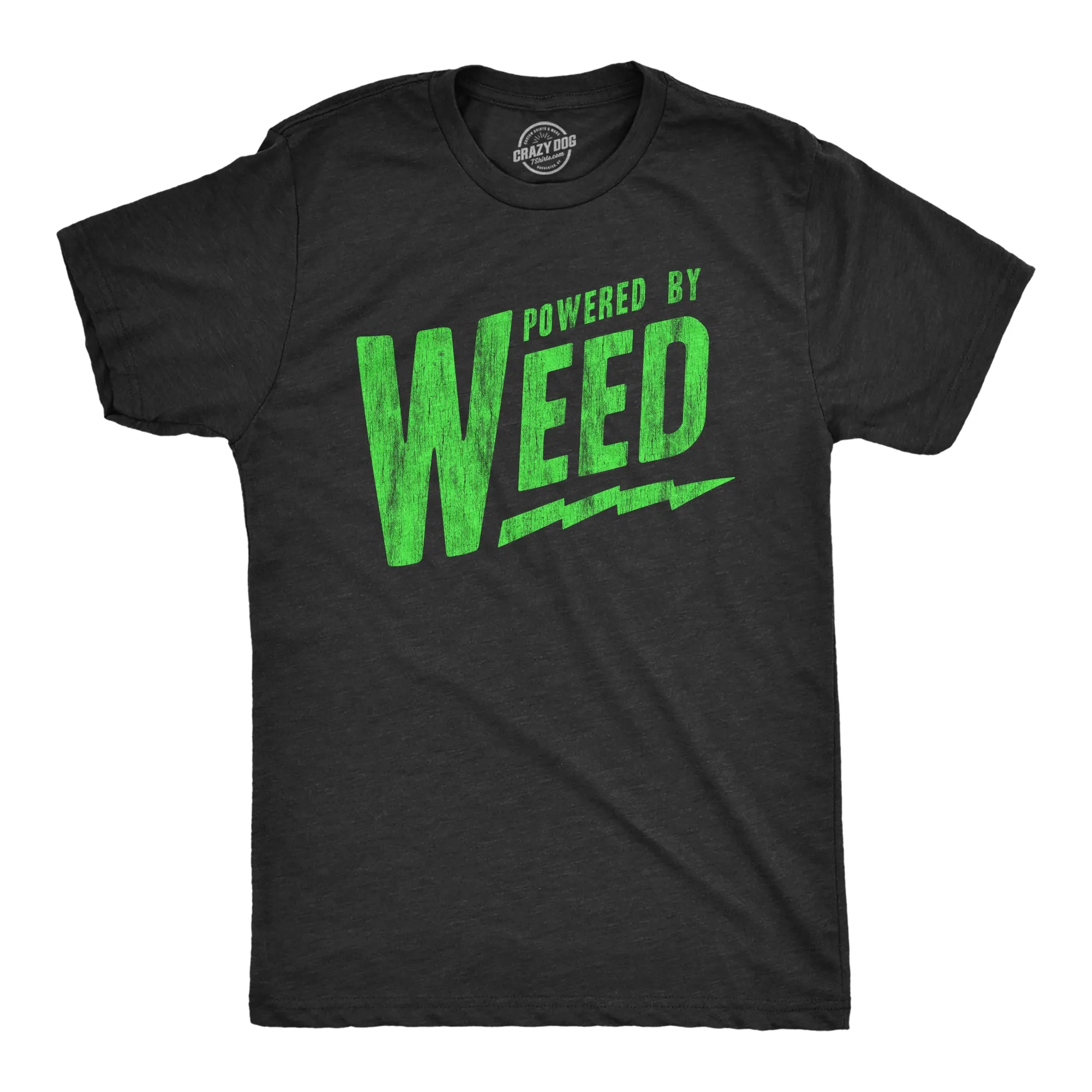 Powered By Weed Men's T Shirt sold by Crazy Dog T-Shirts