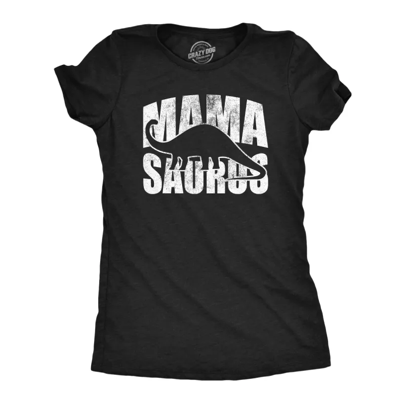Mamasaurus Silhouette Women's T Shirt sold by Crazy Dog T-Shirts