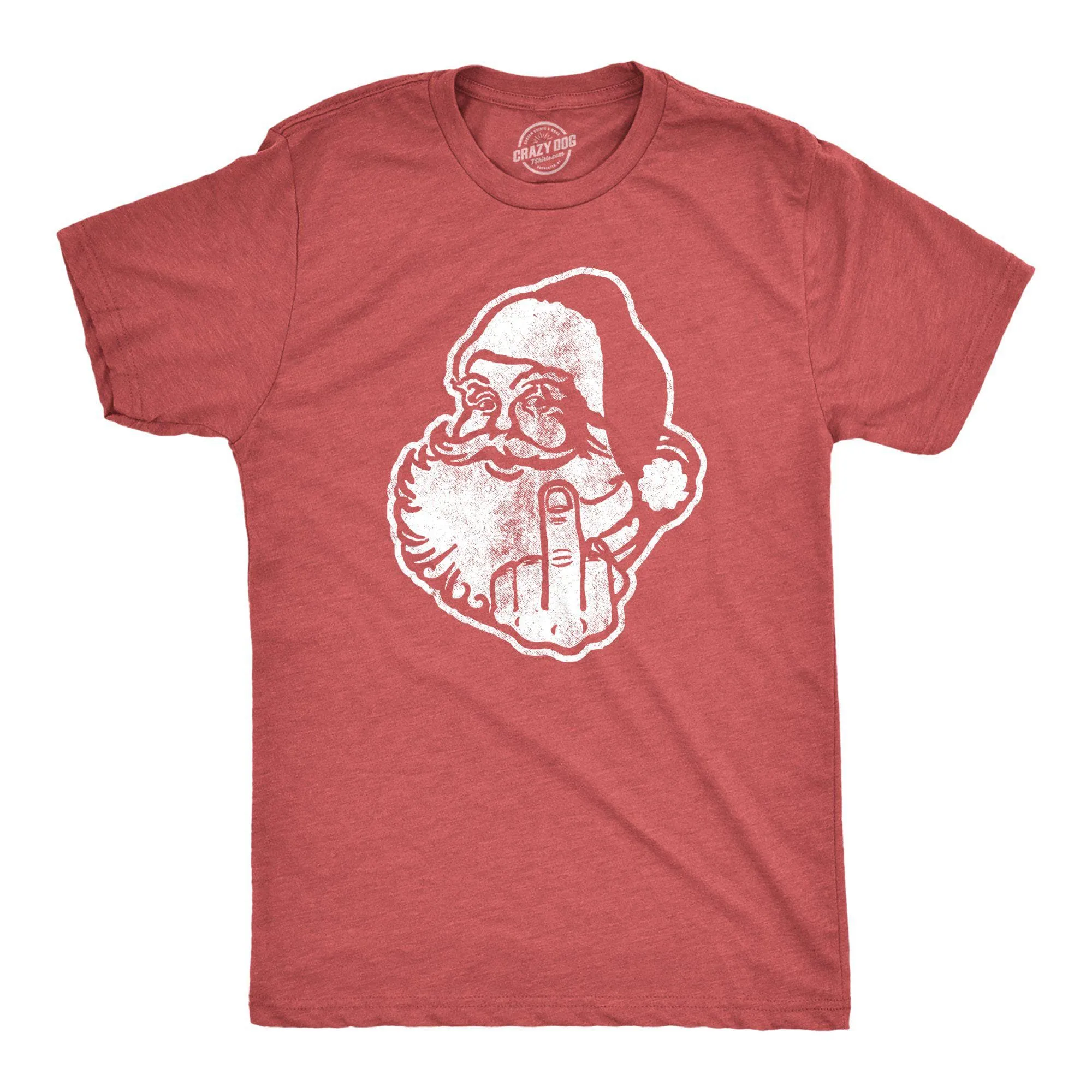 Middle Finger Santa Men's T Shirt sold by Crazy Dog T-Shirts