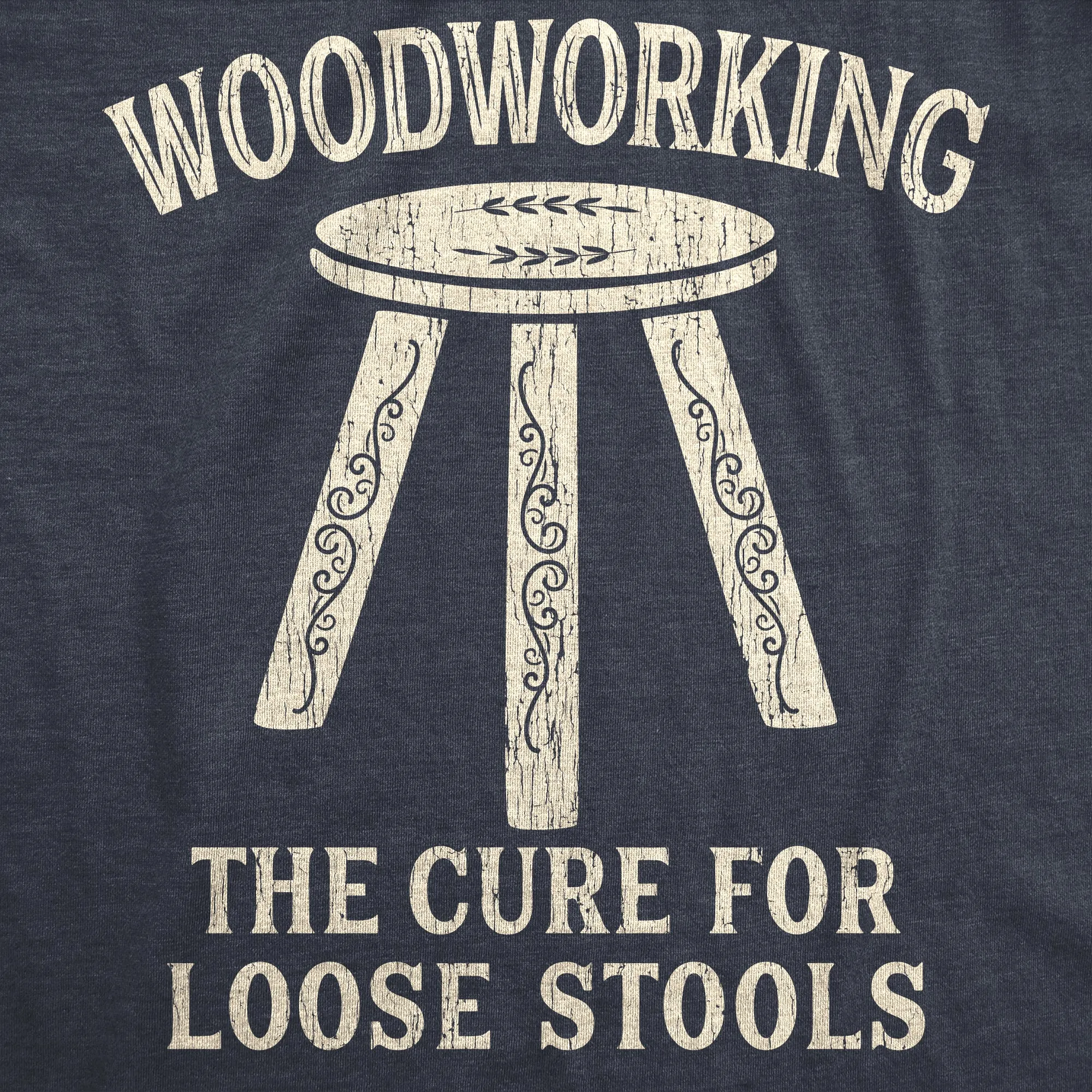 Woodworking The Cure For Loose Stools Men's T Shirt sold by Crazy Dog T-Shirts product image thumbnail 2