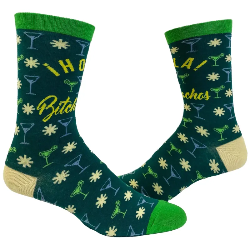 Womens Hola Bitchachos Socks sold by Crazy Dog T-Shirts