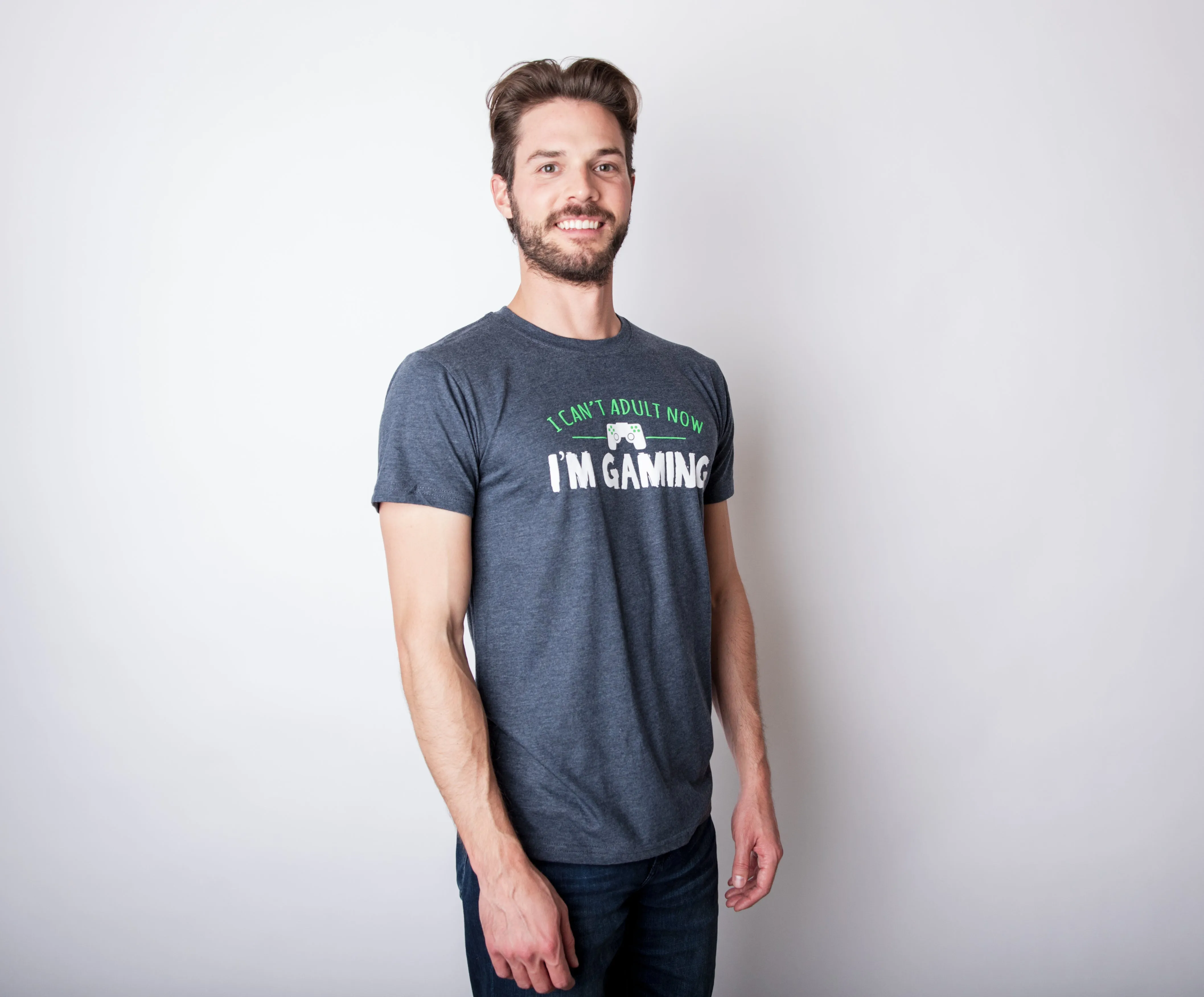 I Can't Adult Now I'm Gaming Men's T Shirt sold by Crazy Dog T-Shirts product image thumbnail 2
