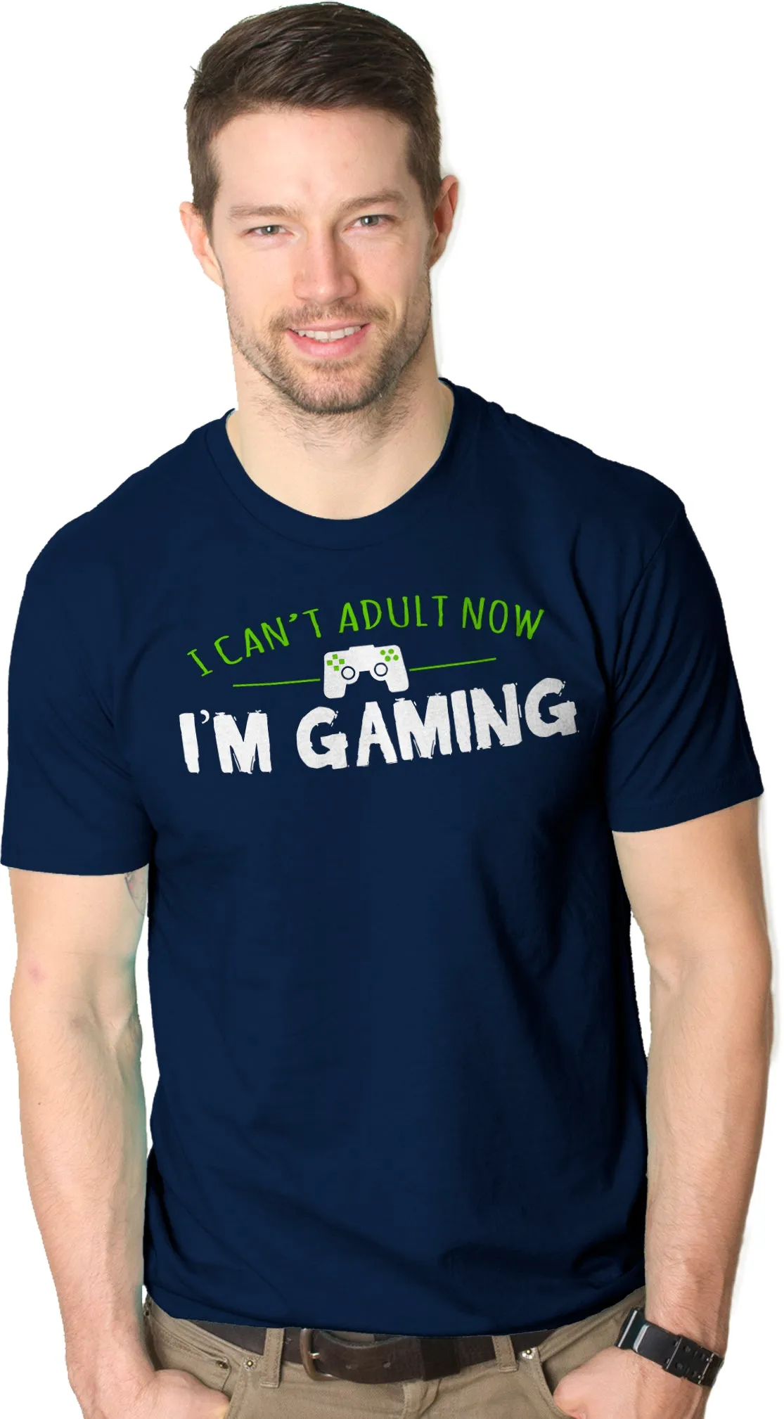 I Can't Adult Now I'm Gaming Men's T Shirt sold by Crazy Dog T-Shirts product image thumbnail 5