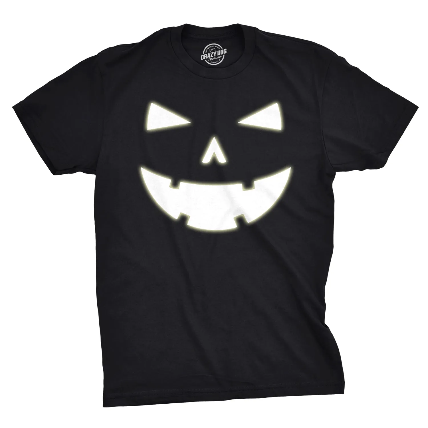Happy Tooth Glowing Pumpkin Face Men's T Shirt sold by Crazy Dog T-Shirts