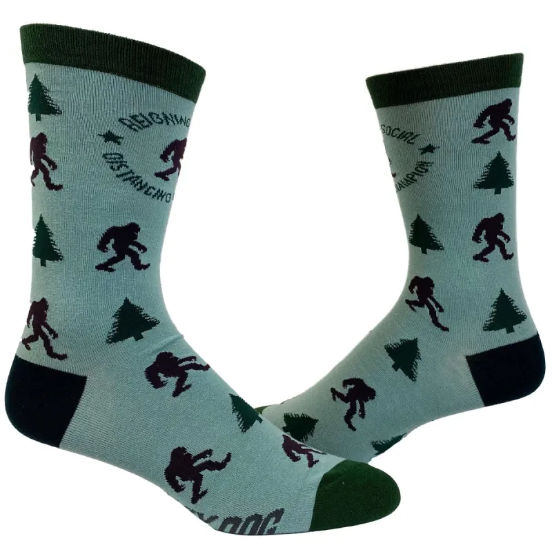 Mens Social Distancing Champion Socks sold by Crazy Dog T-Shirts