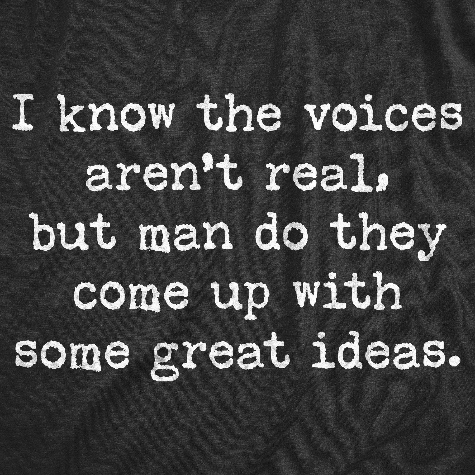 I Know The Voices Aren't Real Women's T Shirt sold by Crazy Dog T-Shirts product image thumbnail 2