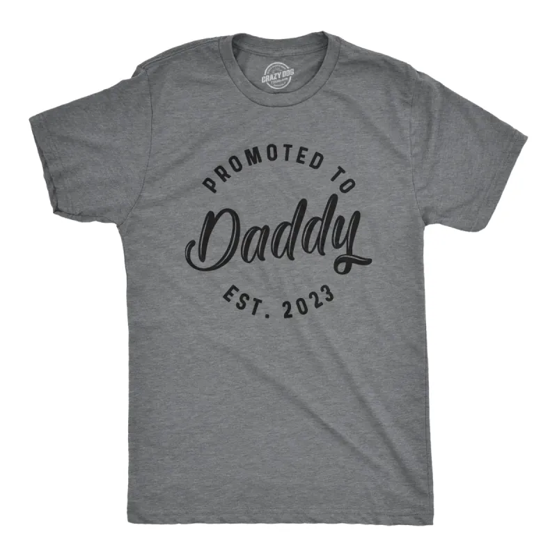 Promoted To Daddy Est. 20XX Men's T Shirt sold by Crazy Dog T-Shirts