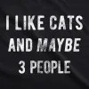 I Like Cats And Maybe 3 People Face Mask Mask sold by Crazy Dog T-Shirts