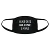 I Like Cats And Maybe 3 People Face Mask Mask sold by Crazy Dog T-Shirts