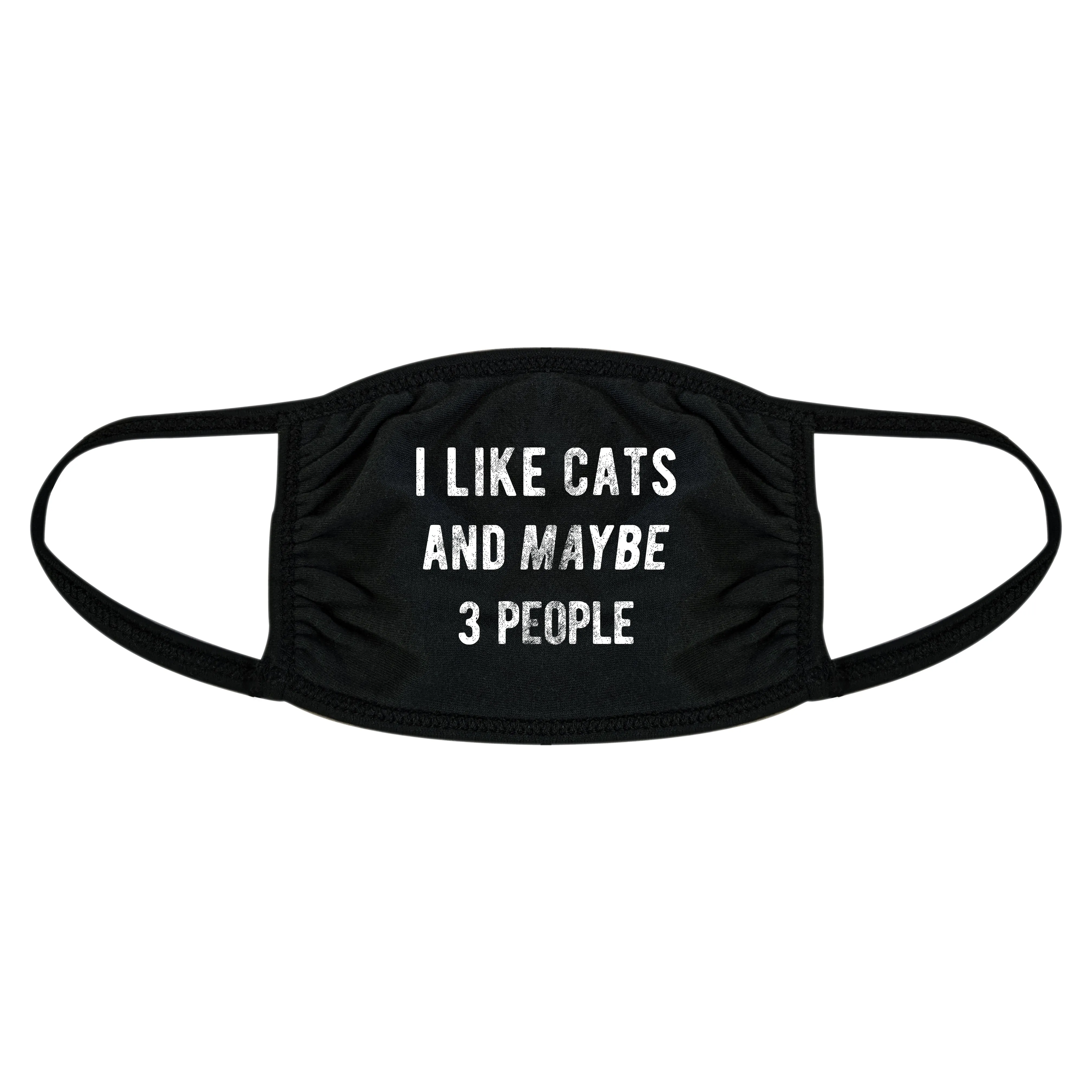 I Like Cats And Maybe 3 People Face Mask Mask sold by Crazy Dog T-Shirts