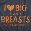I Heart Big Turkey Breats Men's T Shirt sold by Crazy Dog T-Shirts