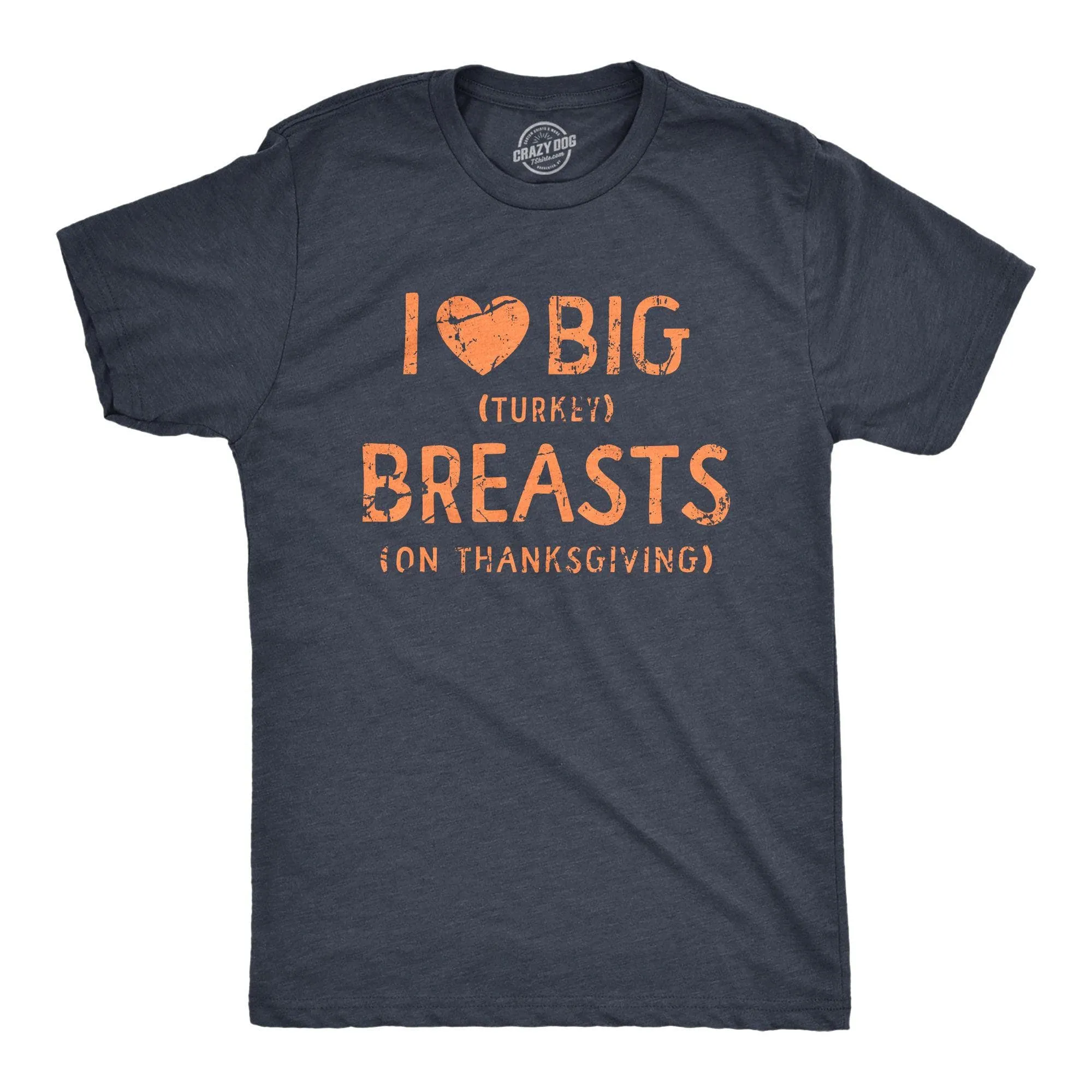 I Heart Big Turkey Breats Men's T Shirt sold by Crazy Dog T-Shirts