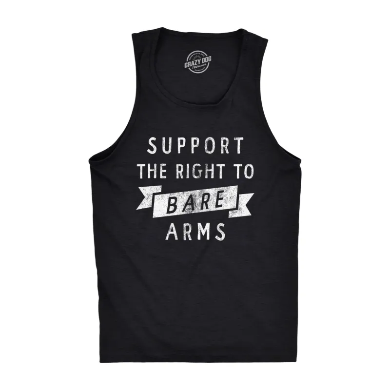 Suppport The Right To Bare Arms Men's Tank Top sold by Crazy Dog T-Shirts