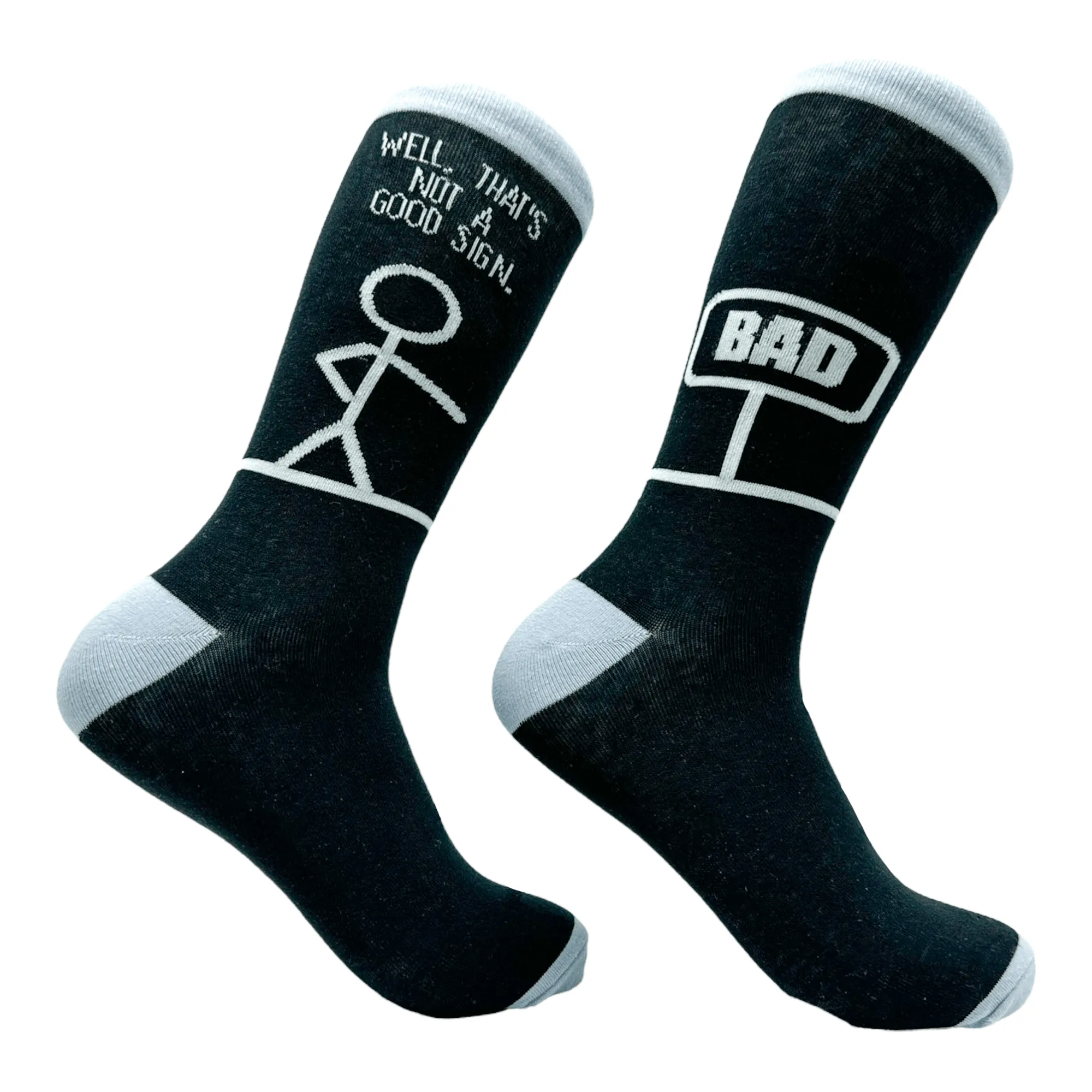 Men's Bad Sign Socks sold by Crazy Dog T-Shirts