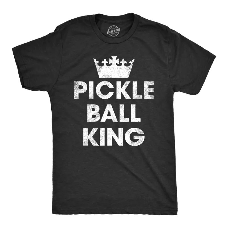 Pickle Ball King Men's T Shirt sold by Crazy Dog T-Shirts