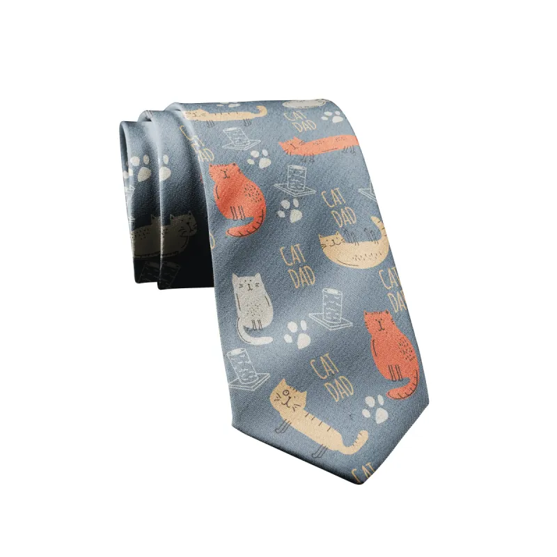 Cat Dad Neck Tie sold by Crazy Dog T-Shirts