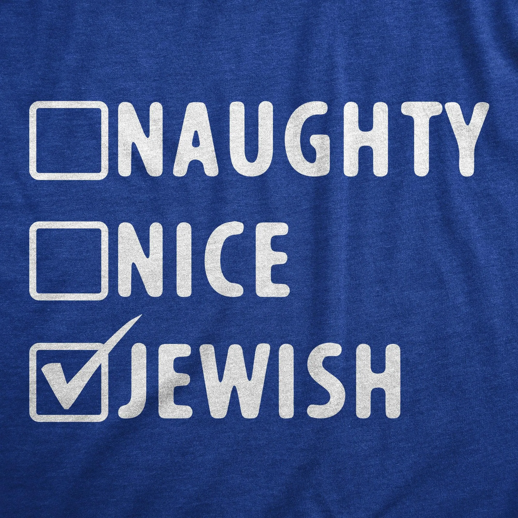 Naughty Nice Jewish Men's T Shirt sold by Crazy Dog T-Shirts product image thumbnail 2