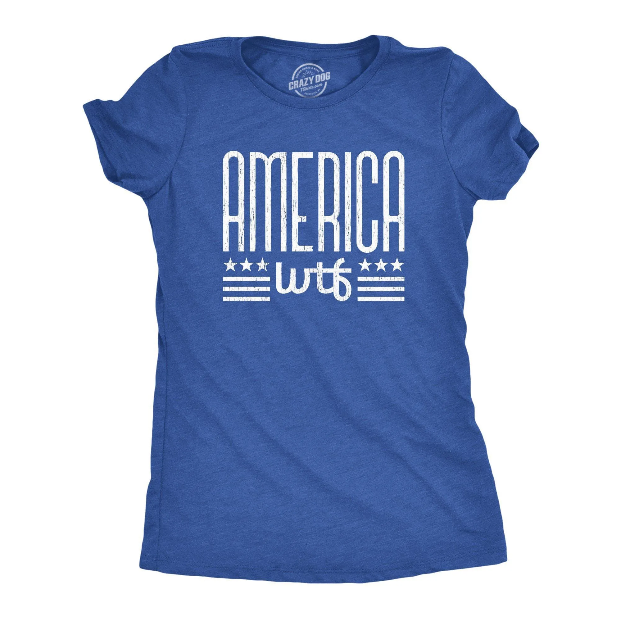 America WTF Women's T Shirt sold by Crazy Dog T-Shirts
