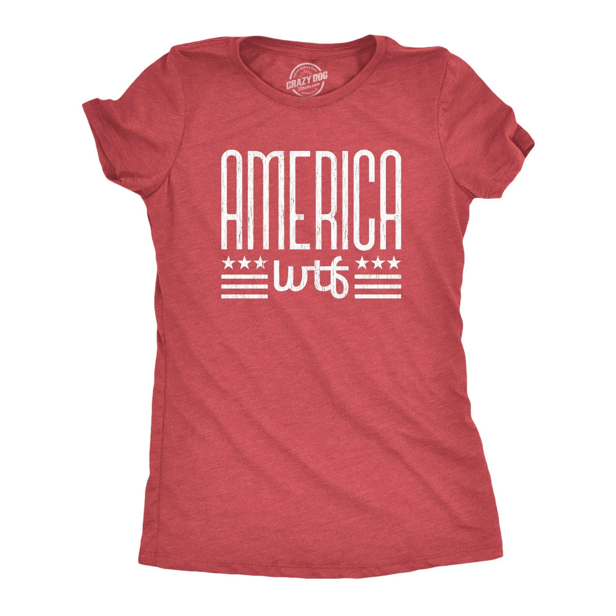 America WTF Women's T Shirt sold by Crazy Dog T-Shirts product image thumbnail 3