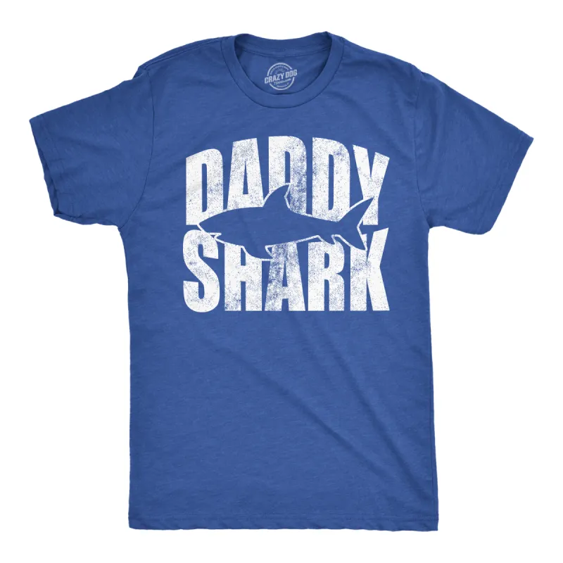 Daddy Shark Silhouette Men's T Shirt sold by Crazy Dog T-Shirts