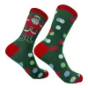 Women's Santa Flipping Bird Socks sold by Crazy Dog T-Shirts